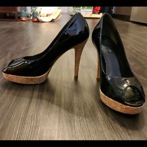 Cole Haan black/cork Mariela Air. Ot. Pump